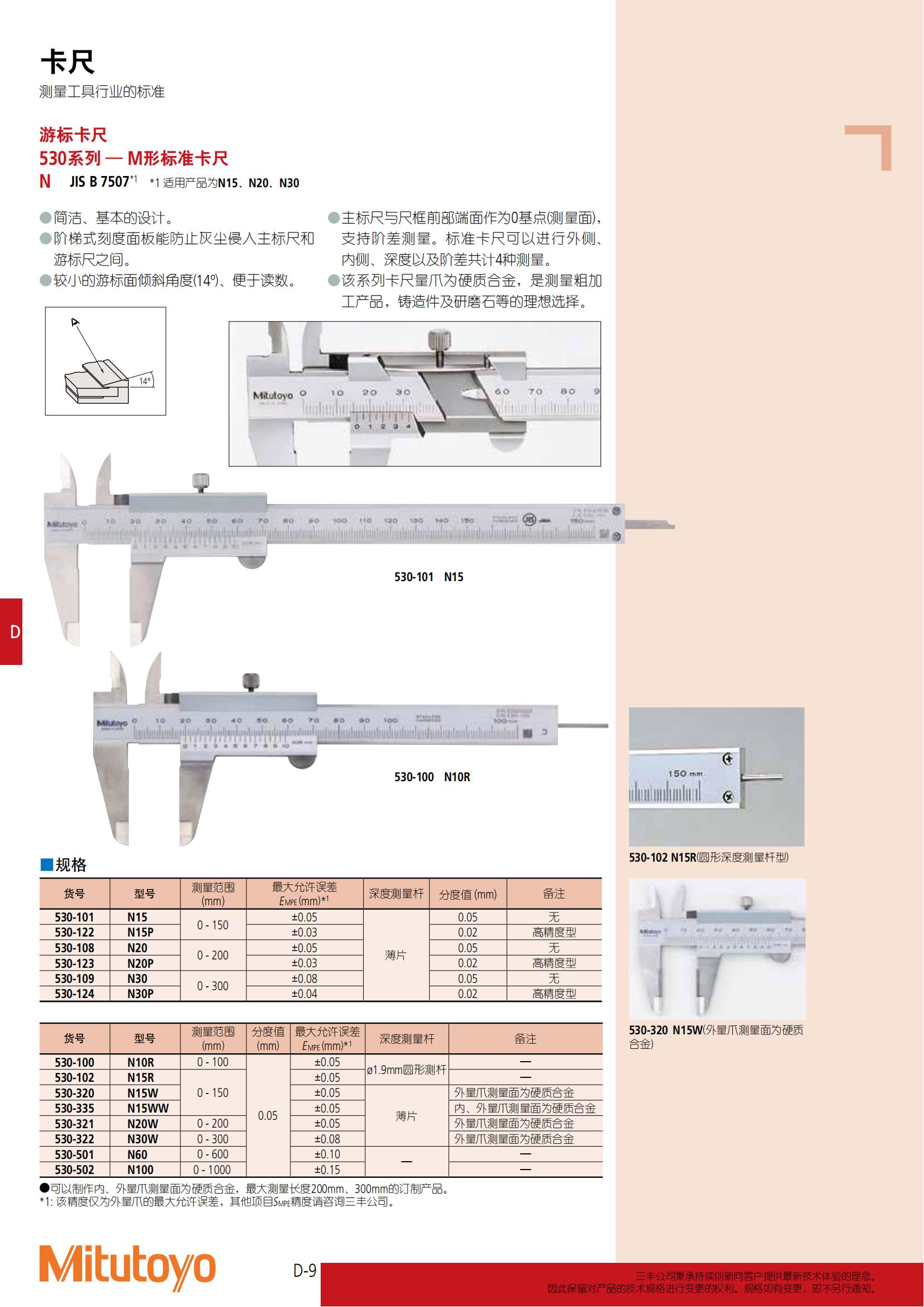 mitutoyo三丰_mitutoyo三丰游标卡尺(N·N-W)_mitutoyo三丰530系列 - 广州君翔